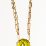 GRADIENT GREEN & ORANGE PENDANT NECKLACE