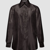 CAMISA DE TAFETÁN DE SEDA NEGRO