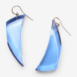 LARGE BLUE BOAT EARRINGS
