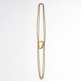 DOUBLE CHAIN & IVORY STONE NECKLACE