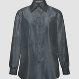 ZWARTE TAFFETA BLOUSE