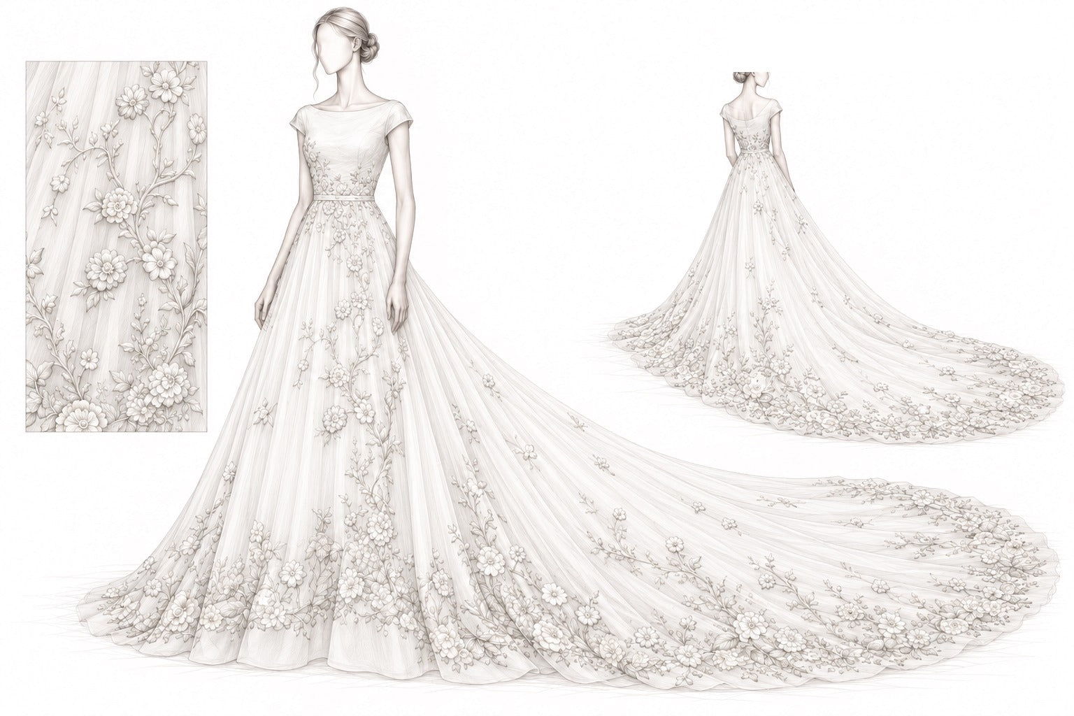 JANTAMINIAU bridal sketch