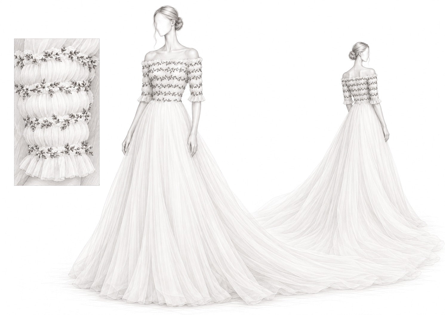 JANTAMINIAU bridal sketch