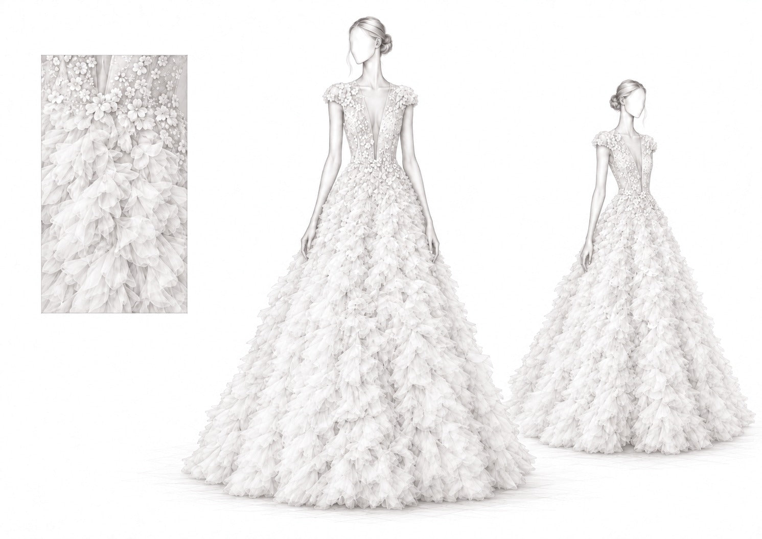 JANTAMINIAU bridal sketch