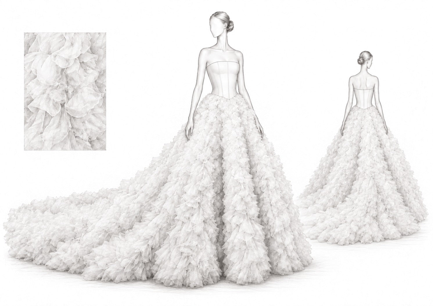 JANTAMINIAU bridal sketch