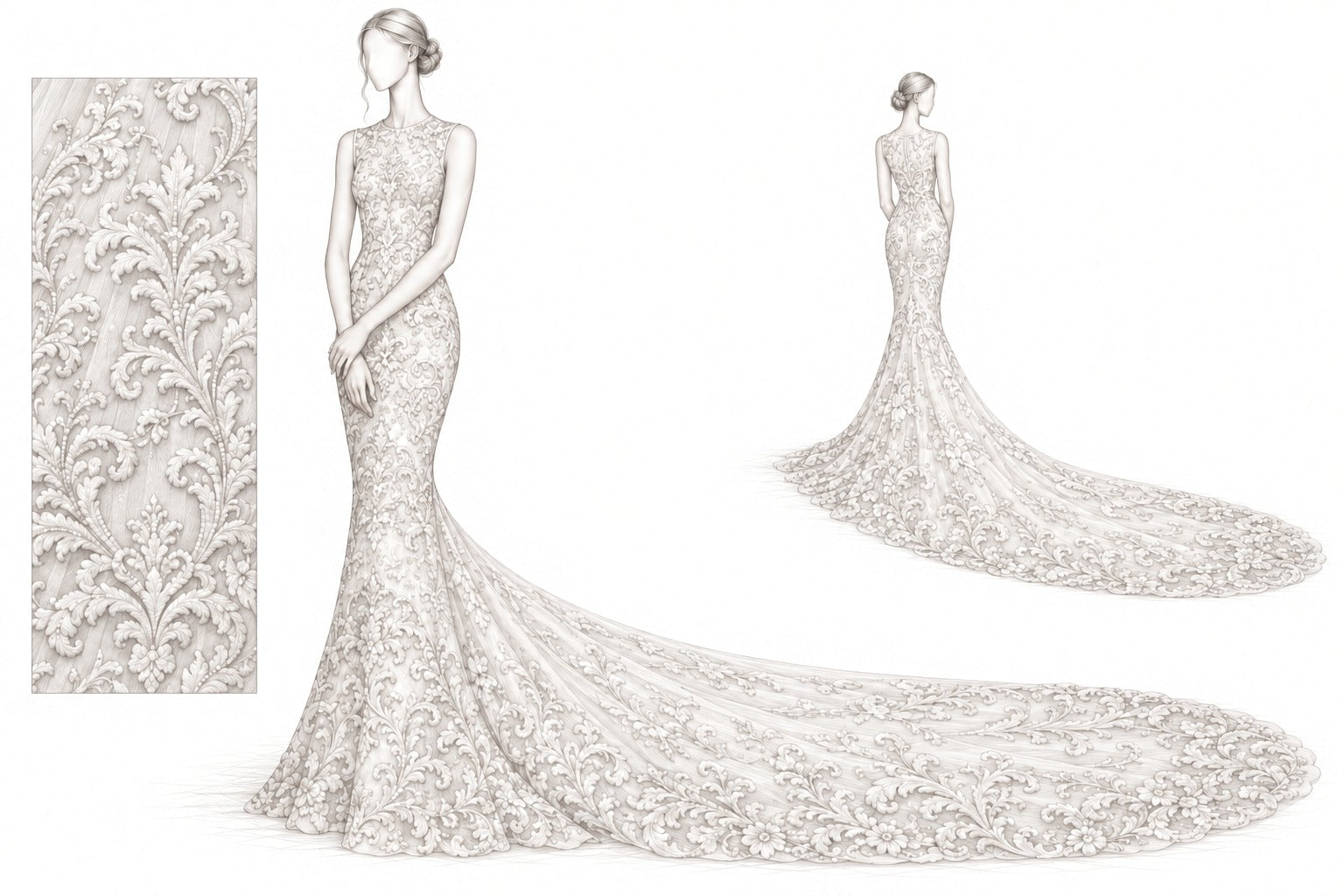 JANTAMINIAU bridal sketch